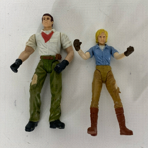 Vintage JURASSIC PARK 3 4” Action Figure AMANDA KIRBY/Dr Alan Grant 2000 Hasbro